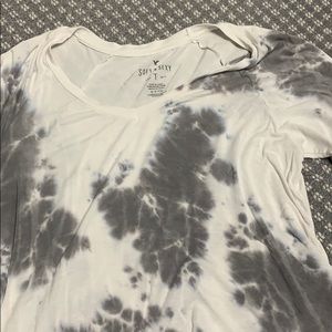 American eagle gray/white tie dye T-shirt